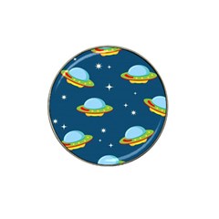Seamless Pattern Ufo With Star Space Galaxy Background Hat Clip Ball Marker (4 Pack) by Wegoenart