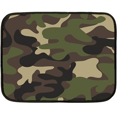 Texture-military-camouflage-repeats-seamless-army-green-hunting Fleece Blanket (mini) by Wegoenart