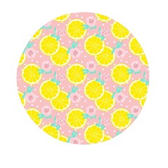 Pink Lemons Mini Round Pill Box by ConteMonfrey