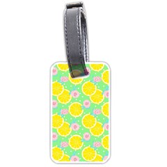 Green Lemons Luggage Tag (one Side)