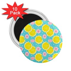 Blue Neon Lemons 2 25  Magnets (10 Pack)  by ConteMonfrey