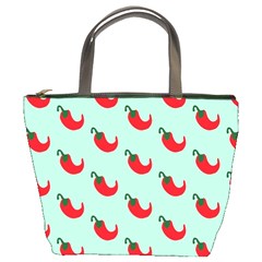 Small Mini Peppers Blue Bucket Bag by ConteMonfrey