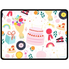 Its Time To Celebrate Double Sided Fleece Blanket (large)  by ConteMonfrey