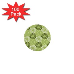 Pattern Green 1  Mini Buttons (100 Pack)  by designsbymallika