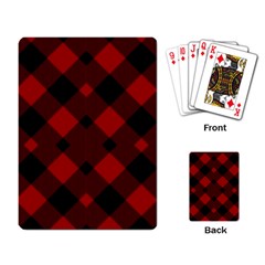 Red Diagonal Plaid Big Playing Cards Single Design (rectangle) by ConteMonfrey