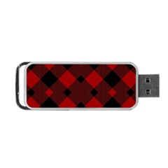 Red Diagonal Plaid Big Portable Usb Flash (two Sides) by ConteMonfrey
