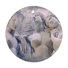 Three Graces Collage Artwork Round Ornament (two Sides) by dflcprintsclothing