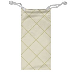 Discreet Cream Plaids Jewelry Bag by ConteMonfrey