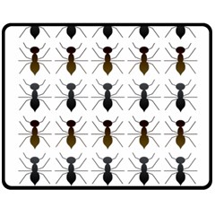 Ants Insect Pattern Cartoon Ant Animal Double Sided Fleece Blanket (medium)  by Ravend