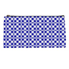 Blue Small Diagonal Plaids   Pencil Case by ConteMonfrey