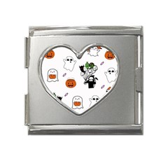 Halloween Jack O Lantern Vector Mega Link Heart Italian Charm (18mm)