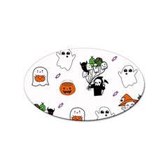 Halloween Jack O Lantern Vector Sticker (oval) by Ravend