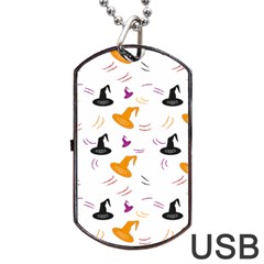 Witch Hat Witch Magic Halloween Dog Tag Usb Flash (one Side)