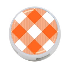 Orange And White Diagonal Plaids 4-port Usb Hub (two Sides) by ConteMonfrey