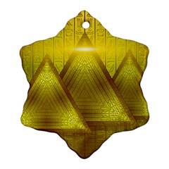 Hieroglyphic Egypt Egyptian Snowflake Ornament (two Sides)