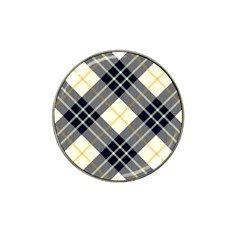 Black, Yellow And White Diagonal Plaids Hat Clip Ball Marker (10 Pack) by ConteMonfrey