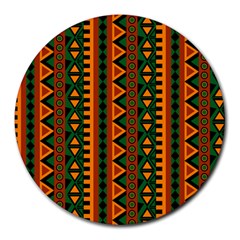African Pattern Texture Round Mousepad