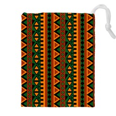 African Pattern Texture Drawstring Pouch (5xl)