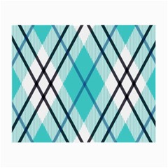 Ice Blue Diagonal Plaids Small Glasses Cloth by ConteMonfrey