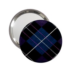 Modern Blue Plaid 2 25  Handbag Mirrors by ConteMonfrey