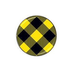 Dark Yellow Diagonal Plaids Hat Clip Ball Marker (4 Pack) by ConteMonfrey