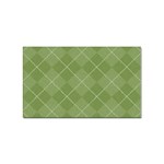 Discreet Green Tea Plaids Sticker Rectangular (10 pack)
