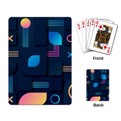 Gradient Geometric Shapes Dark Background Playing Cards Single Design (rectangle) by Wegoenart