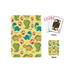 Seamless Pattern With Cute Dinosaurs Character Playing Cards Single Design (mini) by Wegoenart