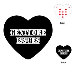 Genitore Issues  Playing Cards Single Design (heart) by ConteMonfrey