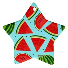 Blue Watermelon Star Ornament (two Sides) by ConteMonfrey