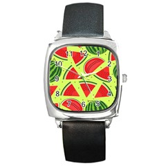 Pastel Watermelon   Square Metal Watch by ConteMonfrey