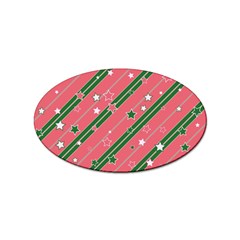 Christmas-background-star Sticker Oval (100 Pack) by Wegoenart