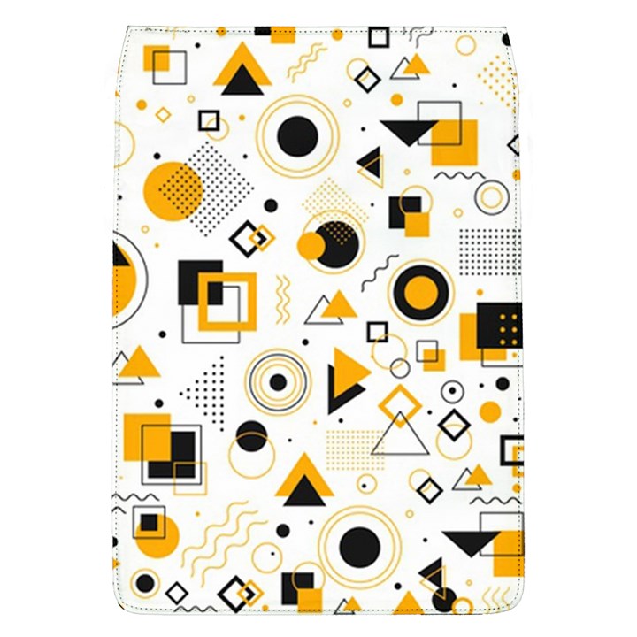 Flat-geometric-shapes-background Removable Flap Cover (L)