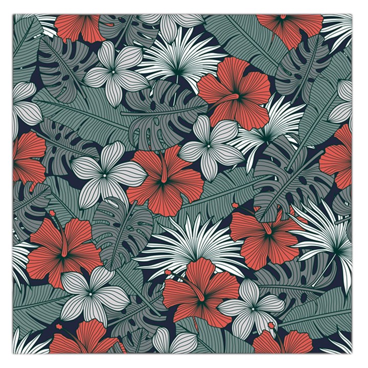 Seamless-floral-pattern-with-tropical-flowers Square Satin Scarf (36  x 36 )