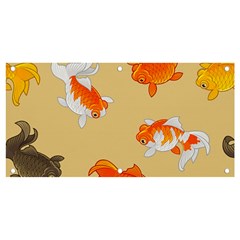 Gold Fish Seamless Pattern Background Banner And Sign 4  X 2  by Wegoenart