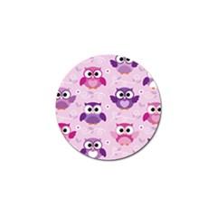 Seamless Cute Colourfull Owl Kids Pattern Golf Ball Marker by Wegoenart