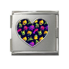 Space Patterns Mega Link Heart Italian Charm (18mm) by Wegoenart