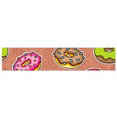 Doughnut Doodle Colorful Seamless Pattern Small Flano Scarf by Wegoenart