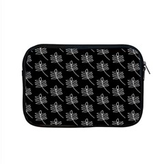 Black Cute Leaves Apple Macbook Pro 15  Zipper Case by ConteMonfrey