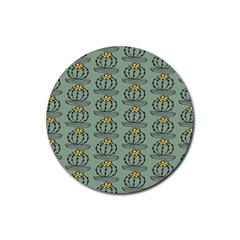 Cactus Green Rubber Coaster (round) by ConteMonfrey