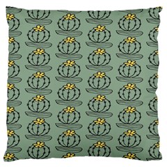 Cactus Green Large Flano Cushion Case (two Sides) by ConteMonfrey