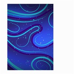 Wavy Abstract Blue Small Garden Flag (two Sides)