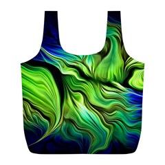 Fractal Art Pattern Abstract Full Print Recycle Bag (l)