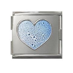 Drop Water Background Macro Splash Rain Drink Mega Link Heart Italian Charm (18mm) by Wegoenart