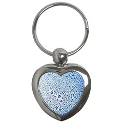 Drop Water Background Macro Splash Rain Drink Key Chain (heart) by Wegoenart