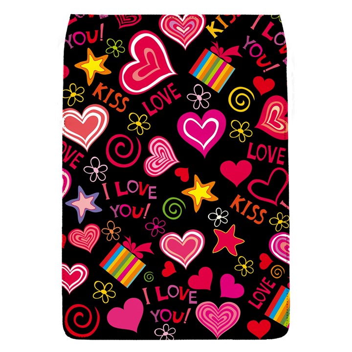 Multicolored Wallpaper, Love Vector Hearts Background Romantic Removable Flap Cover (S)