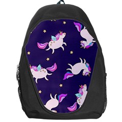 Fantasy Fat Unicorn Horse-pattern Fabric Design Backpack Bag