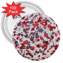 Abstract Random Painted Texture 3  Buttons (100 Pack)  by dflcprintsclothing