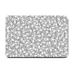 Bacterias Drawing Black And White Pattern Small Doormat by dflcprintsclothing