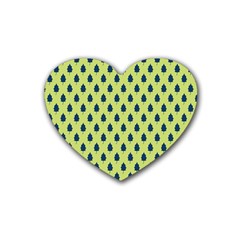 Blue Pines Rubber Heart Coaster (4 Pack) by ConteMonfrey